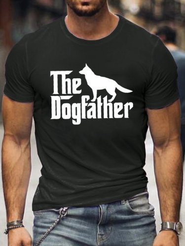 The Dogfather Funny Print Casual Short Sleeve T-Shirt