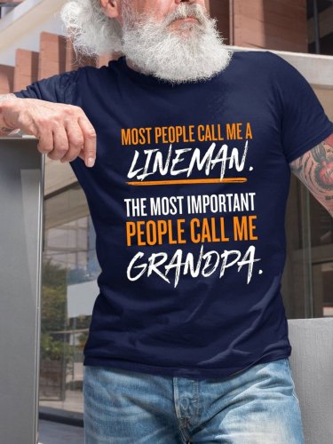 The Most Important People Call Me Grandpa Funny T-Shirt