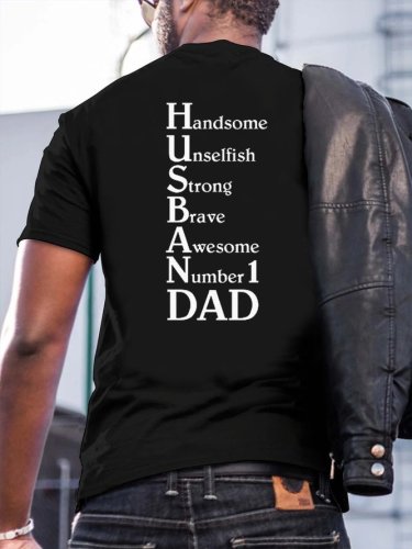 Handsome  Awesome Number 1 Dad Fathers Day Funny T-Shirt