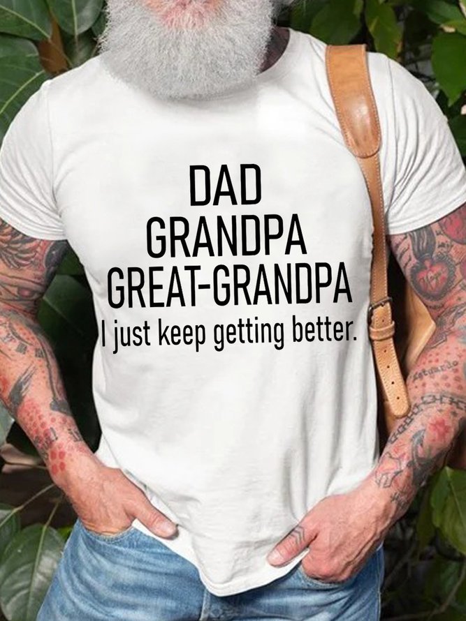 Great-Grandpa Crew Neck Short Sleeve Cotton Short sleeve T-shirt