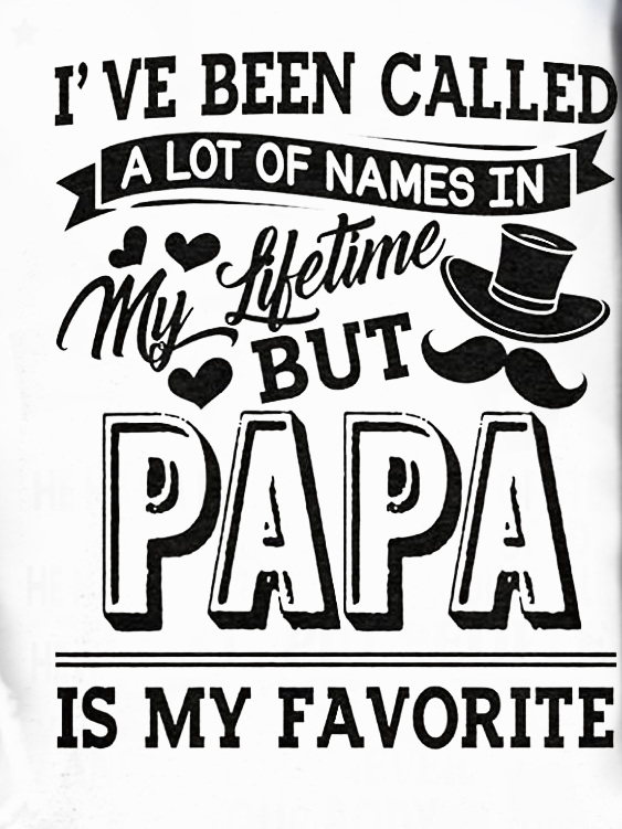 Men's Papa Is My Favorite Name Casual Short Sleeve T-Shirt