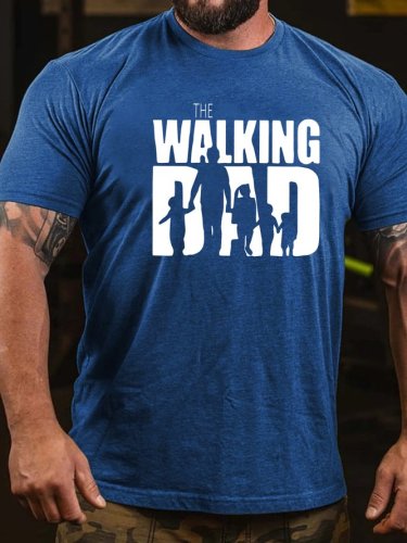 The Walking Dad Print Casual Short Sleeve T-Shirt
