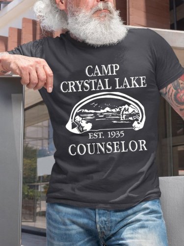 Camp Crystal Lake Funny Crew Neck T-shirt
