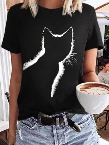 3D Cat Women's Short Sleeve T-Shirt