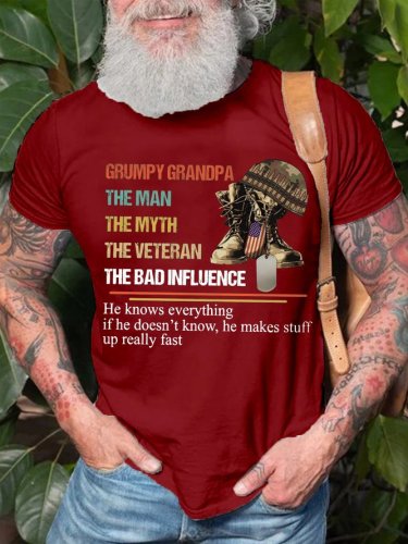 Grump Grandpa Funny Cotton Short Sleeve Short sleeve T-shirt