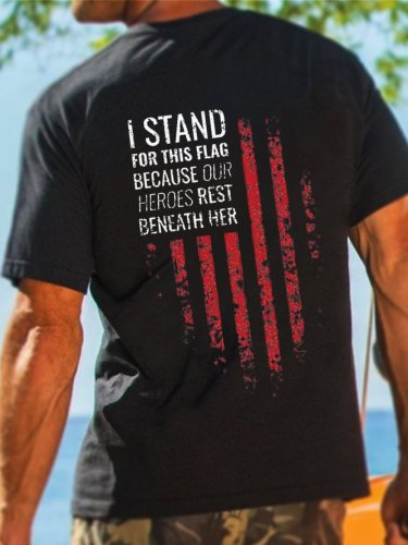 I Stand Cotton Casual Short Sleeve T-shirt