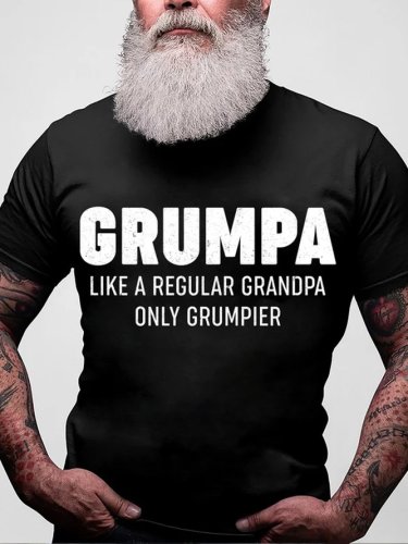 Grumpa Like A Regular Grandpa Only Grumpier Funny  Short sleeve T-shirt