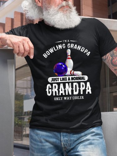 I‘m A Bowling Grandpa Men's Casual T-Shirt