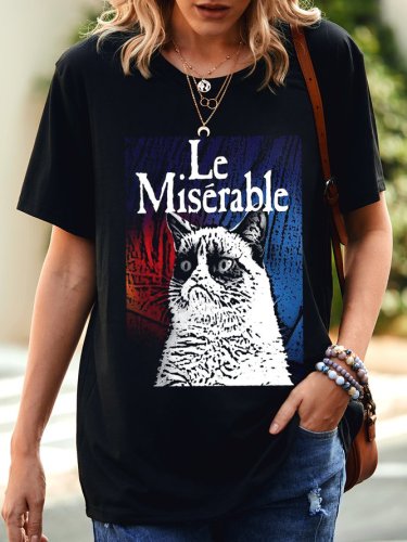 Les Le Miserable Grumpy Cat Funny T Shirt