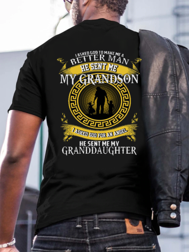 Grandpa Grandson Granddaughter Family Gift Vintage Shirts&Tops