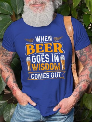 Beer Lover T-Shirt Short Sleeve Casual Short sleeve T-shirt