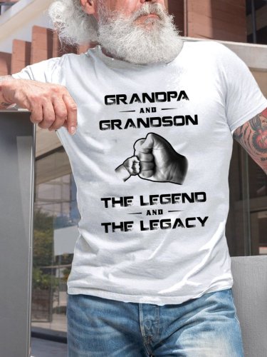 Grandpa And Grandson The Legend And The Legacy Funny T-shirt
