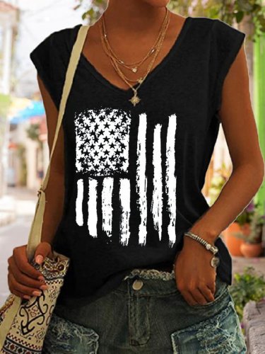 American Flag Casual Knit Tank