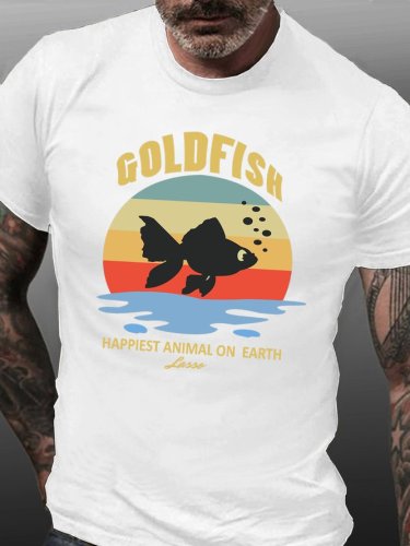Be A Goldfish Casual Short Sleeve T-Shirt