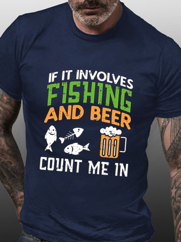 Fishing And Beer Fisherman Funny T-shirt