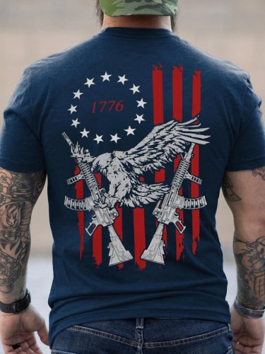 Men Betsy Ross And Eagle T-Shirt