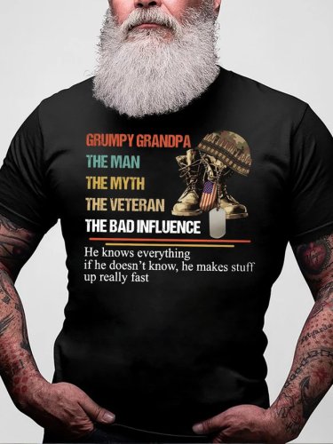Grump Grandpa Funny Cotton Short Sleeve Short sleeve T-shirt