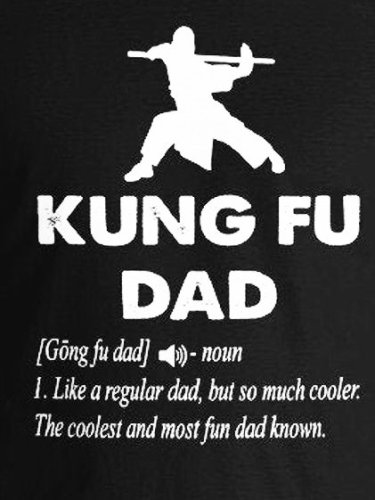 Kung Fu Dad Praying Casual Short Sleeve T-Shirt