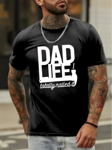 Dad Life Men's Father's Day Crew Neck T-Shirt