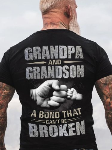 Grandpa And Grandson A Bond That Can't Be Broken Standard T-Shirt