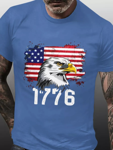 Men's 1776 American Independence Day Short Sleeve Casual T-Shirt