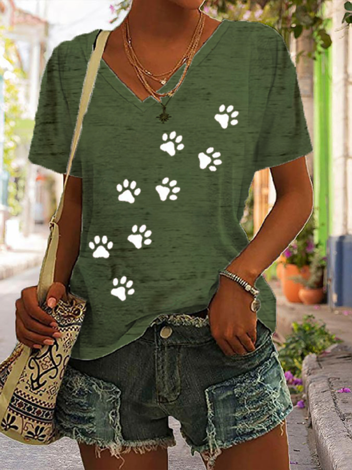 Dog Paw Print Sleeveless T-Shirt