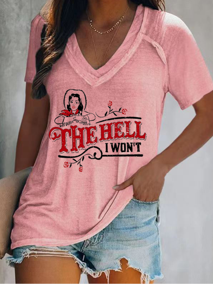 The Hell I 'Won' Tprint Casual Long Sleeve T-Shirt