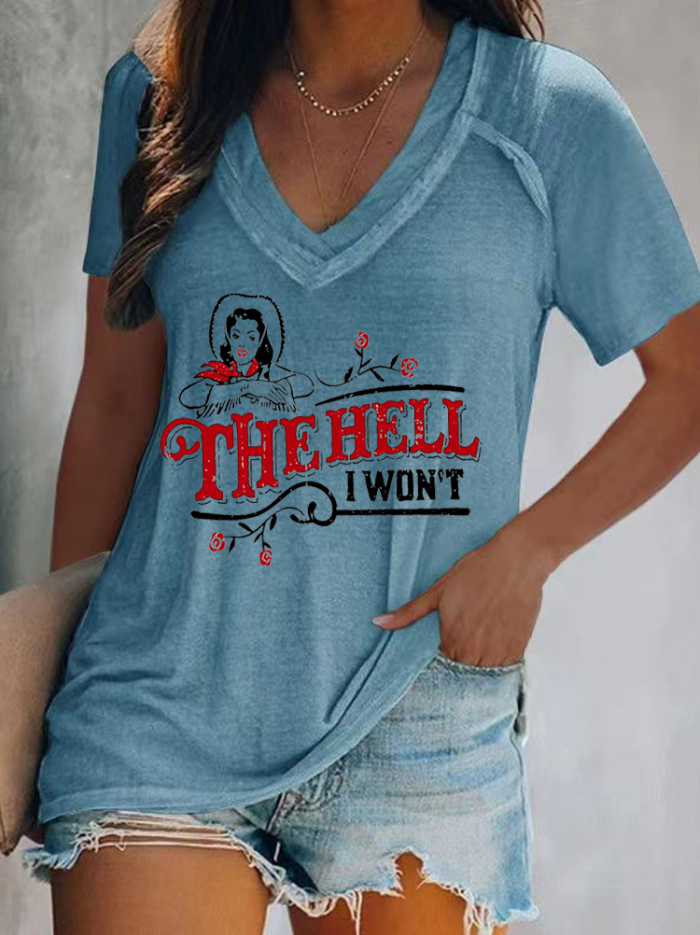 The Hell I 'Won' Tprint Casual Long Sleeve T-Shirt