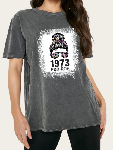 Roe 1973 Vintage Retro Shirt Pro Choice Shirt Pro Choice Feminist Tee Vintage Black Color For Women Print Tee