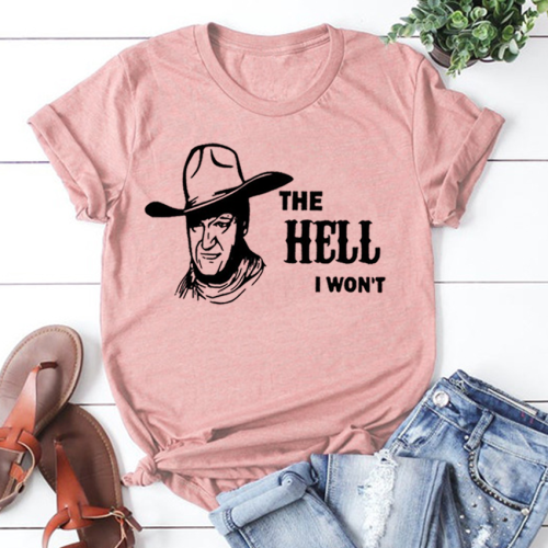 The Hell I Won't Print V-Neck T-Shirt