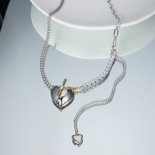 Love Necklace Women'S Fashion Versatile Personalized Accessories Niche Design Silver Collarbone Chain