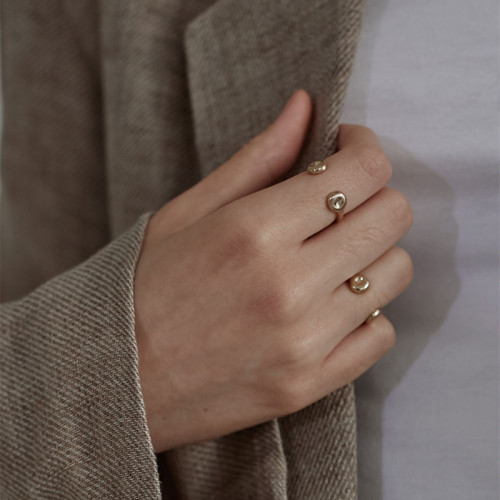 Circle Ring Women Personality Simple Opening Adjustable Index Finger Ring Cool Wind Design Joint Ring