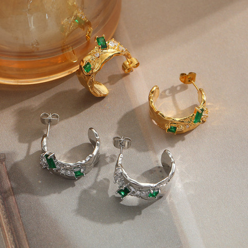 Light Luxury Earrings Women'S Fashion Versatile Earrings Personalized Style Niche Design Earrings