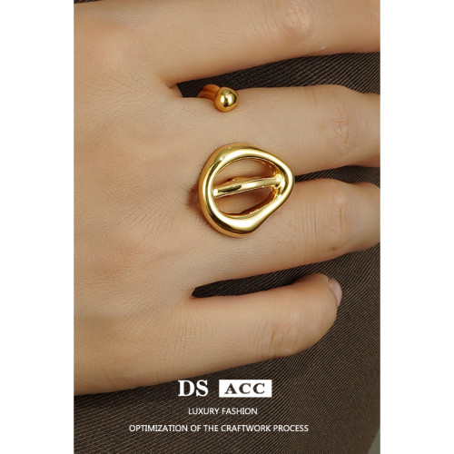 Ring Women Niche Design Circle Fashion Retro Simple Versatile Index Finger Adjustable Open Ring