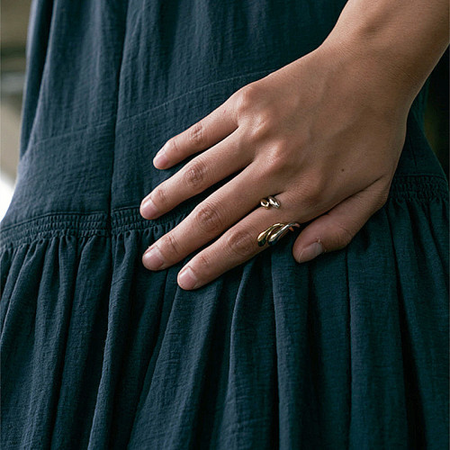 Open Ring Women Serpentine Line Can Be Worn Over The Index Finger Ring Simple Cold Wind Retro Ring
