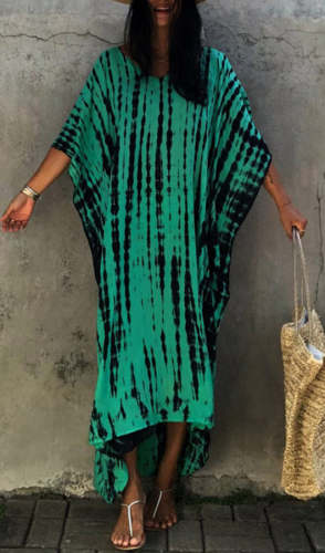 Colorful Slit Cover Up