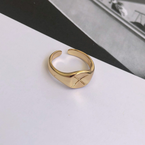 Round Ring Women Minimalist Personality Fashion Cool Wind Open Index Finger Ring Retro Adjustable Hand Jewelry