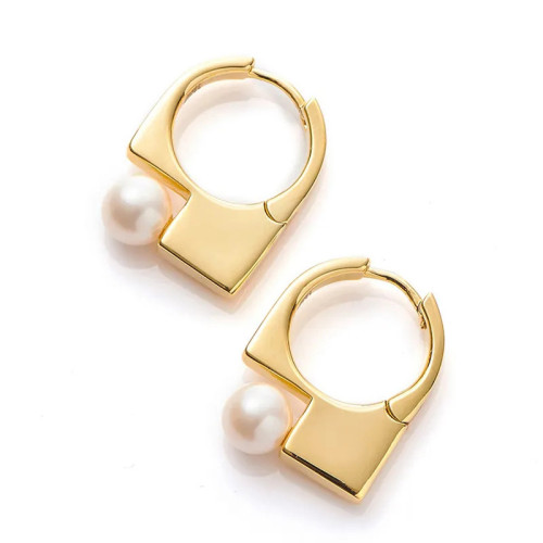 Pearl earrings female ins niche design light luxury retro fashion all-match 1344 summer trend element earring tide