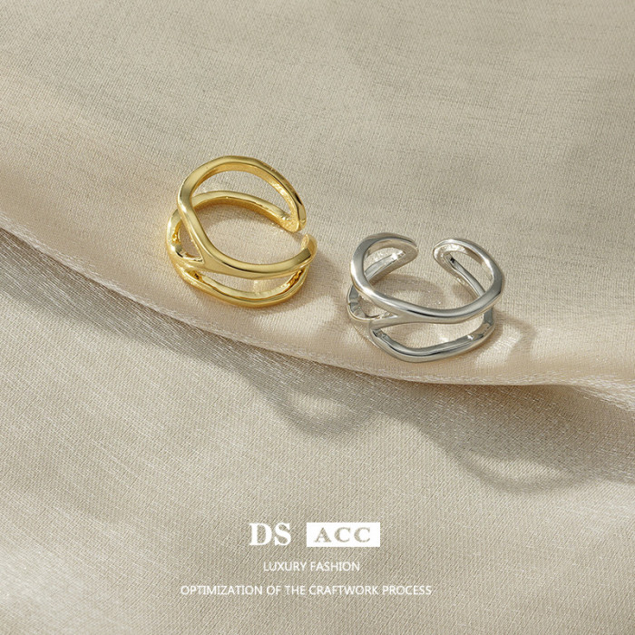 Vintage Ring Women Personality Niche Design Cool Wind Versatile Index Finger Adjustable Open Ring