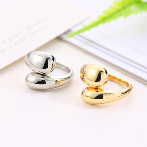 Irregular Exaggerated Opening Cross Wound Ring Ring Fashion Personalized Simple Adjustable Size Ring