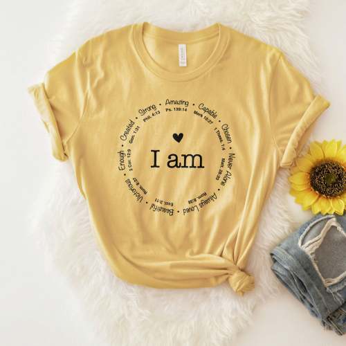 I Am Inspiration Tee I am Powerful Strong Amazing Shirt