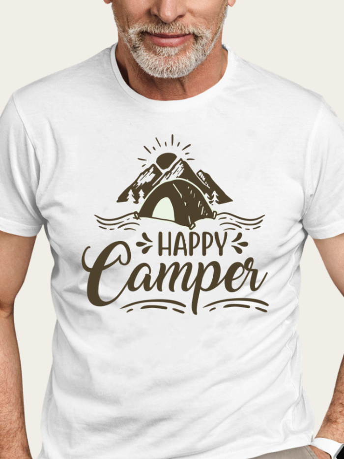 Happy Camper Plus Size Casual Loose Shirt