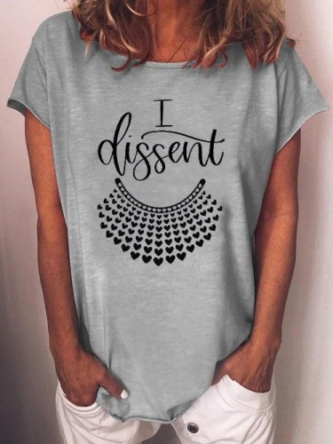 Women's RBG I Dissent Pro Choice Casual Tee