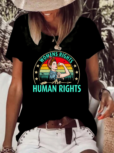 Women Right Are Human Right Shirt For Women, Feminist Shirt Women, Short Sleeve T-Shirt