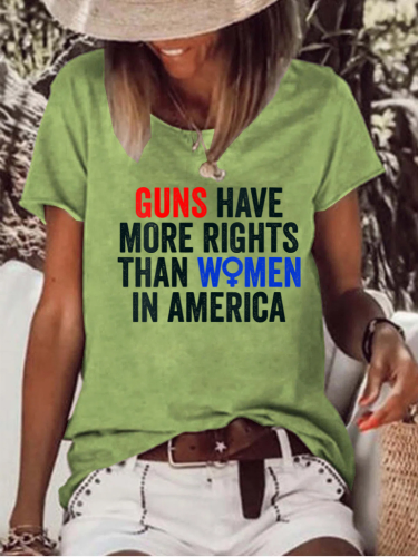 Guns Have More Rights Than Women In America Shirt, Pro Choice, 1973 Shirt, Activist Tee,Short Sleeve T-Shirt