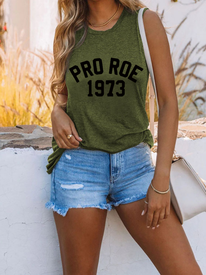 Pro Roe Shirt, 1973 Pro Roe Protest Shirt For Girl/Women SleevelessTank Shirt for Girl