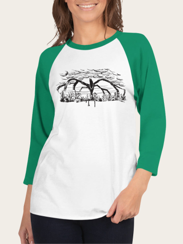 Hawkins Indiana Monster Tree Shirt Of ST Inspired Men/Women Raglan 3/4 Sleeve Unisex Shirt For Girl & Boy