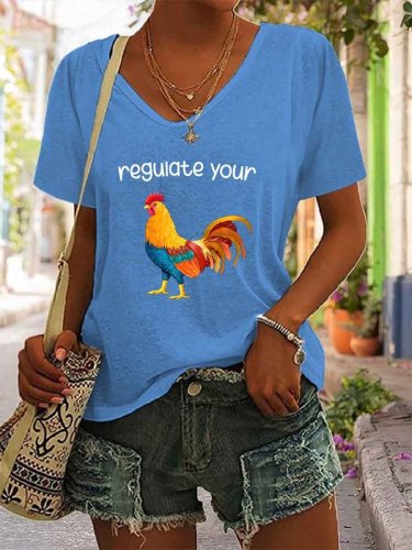 Women Regulate Your Cock Funny V-Neck Tee