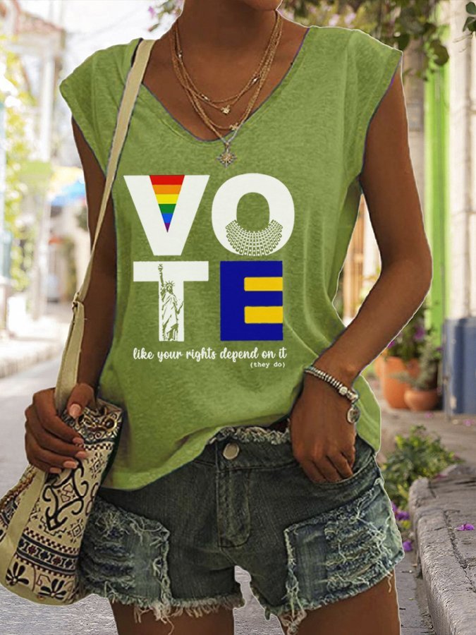 Women's Vote Choice Print Sleeveless T-Shirt