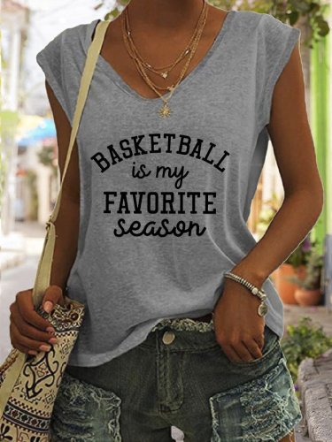 Women's Basketball is my Favorite Season Print Sleeveless T-Shirt